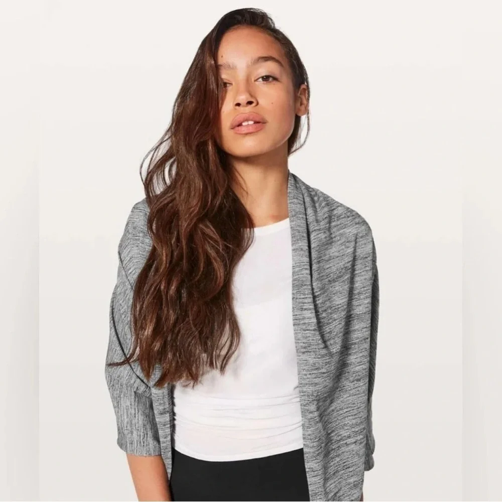 LULULEMON ATHLETICA Vinyasa Scarf *Rulu in‎ Space Dye Seal Gray Deep Cool